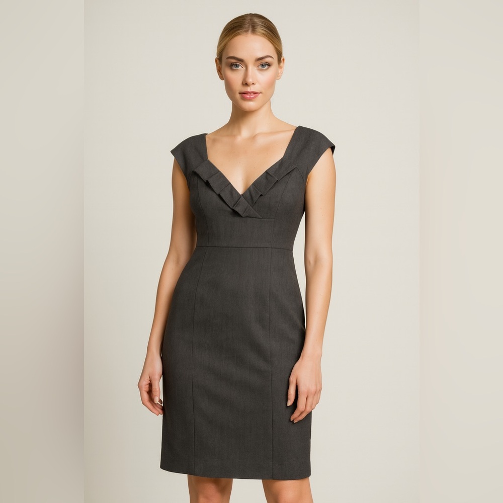 Nanette Lepore Gray Sheath‎ Dress Sz. 6